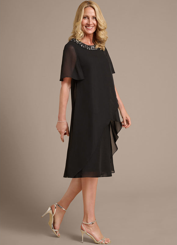 Robe Cérémonie Noire Fluide - gallery 5
