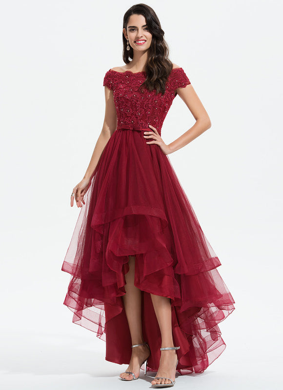 Robe Cérémonie Tulle Bordeaux - gallery 2
