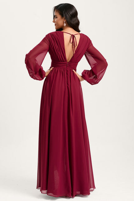 Robe Cérémonie Fluide Marine Élégante - gallery 2
