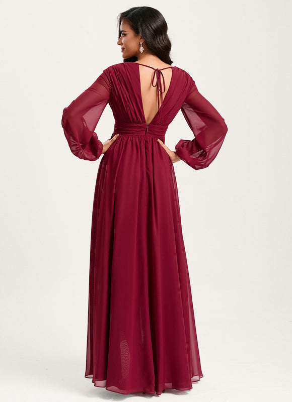 Robe Cérémonie Fluide Marine Élégante - gallery 2