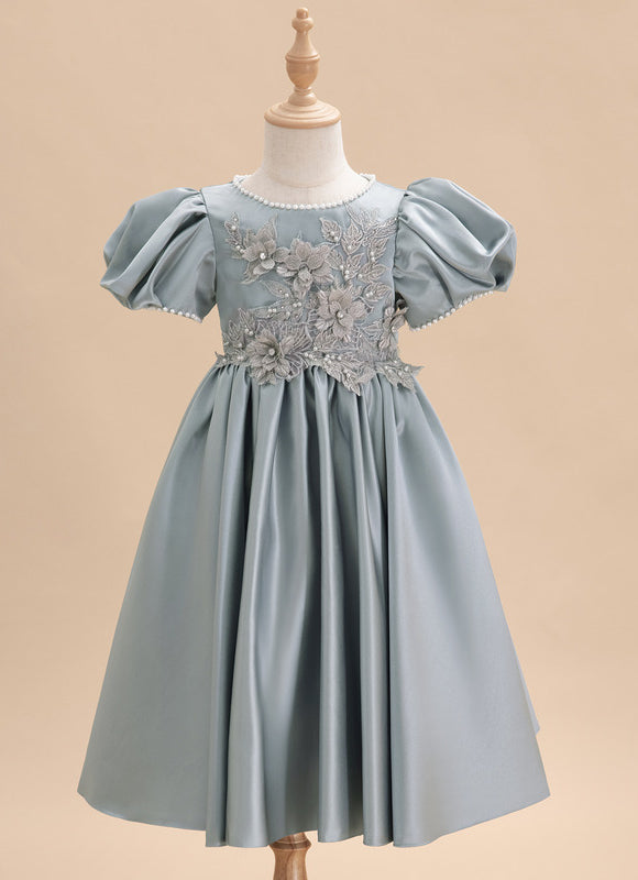 Robe Cérémonie Satinée Enfantine - gallery 1