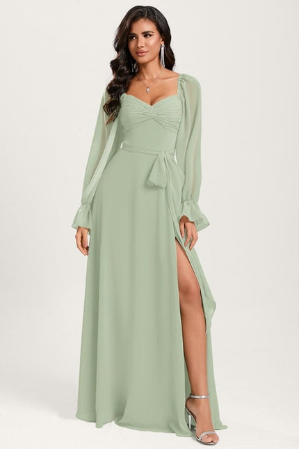 Robe Cérémonie Fluide Verte - gallery 2