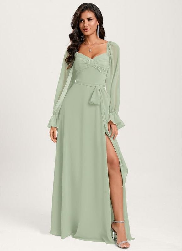 Robe Cérémonie Fluide Verte - gallery 2