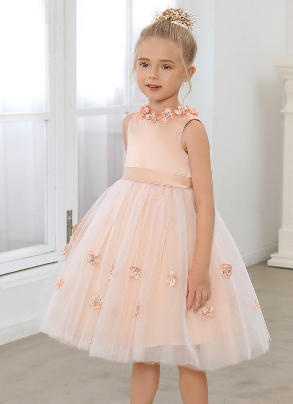 Robe Cérémonie Satinée Florale - gallery 4