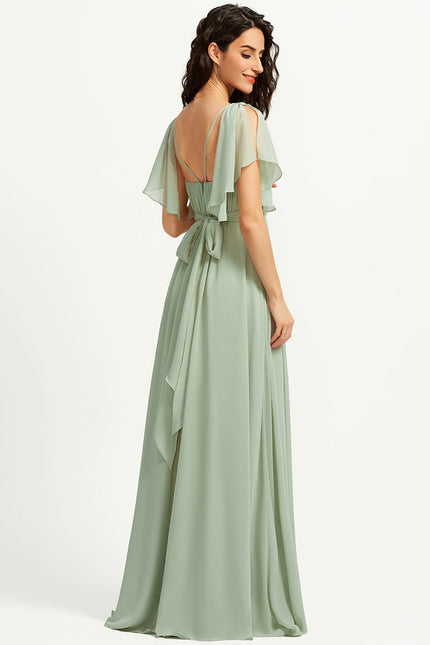 Robe Cérémonie Longue Volants Rose - gallery 1