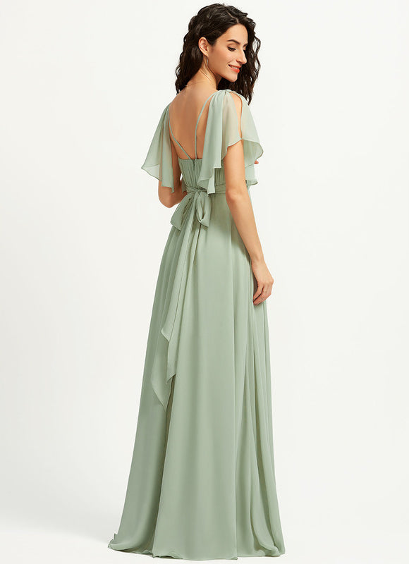 Robe Cérémonie Longue Volants Rose - gallery 1