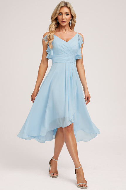 Robe Cérémonie Fluide Marine Élégante - gallery 3