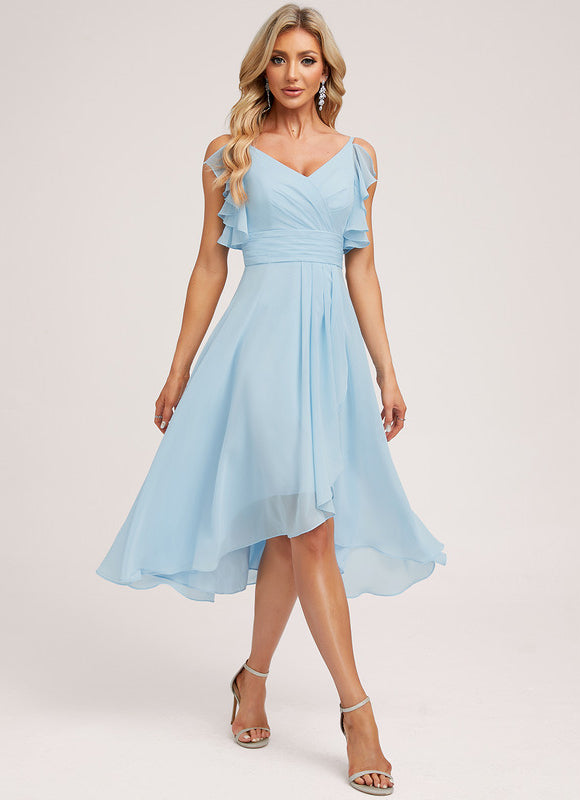 Robe Cérémonie Fluide Marine Élégante - gallery 3