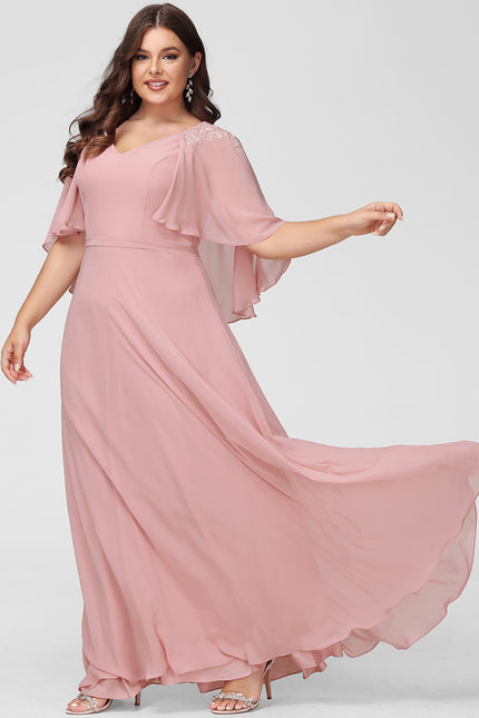 Robe Cérémonie Longue Rose Élégante - gallery 6