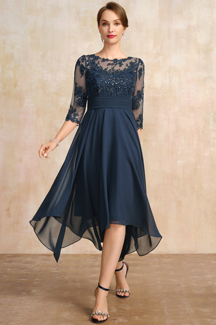 Robe Cérémonie En Dentelle Marine