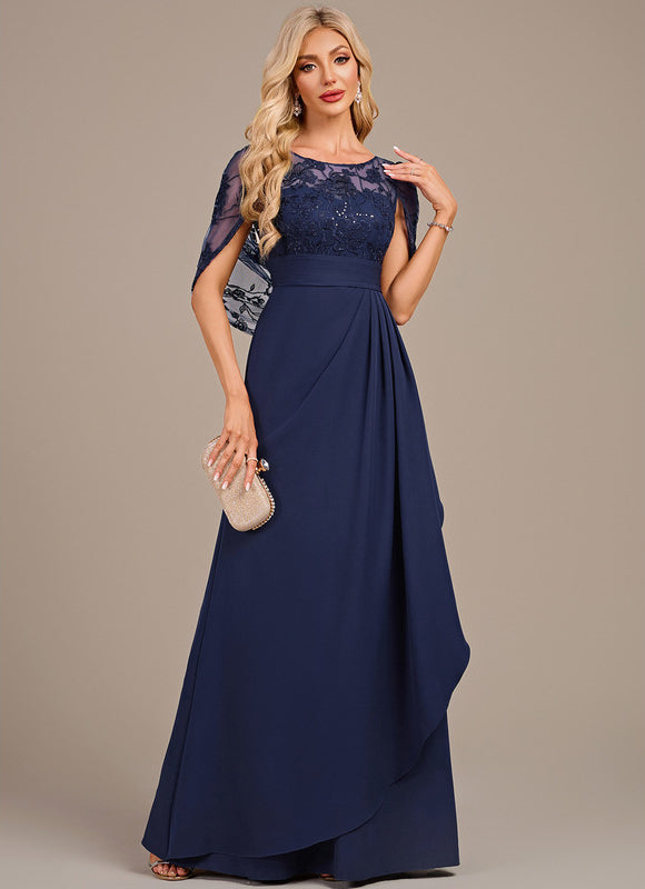 Robe Cérémonie Longue Marine Élégante - gallery 2
