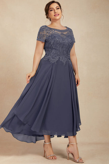 Robe Cérémonie En Dentelle Marine - gallery 9