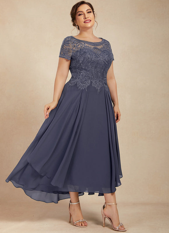 Robe Cérémonie En Dentelle Marine - gallery 9