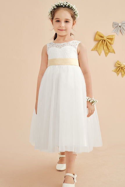Robe Cérémonie Éclatante Blanche - gallery 9