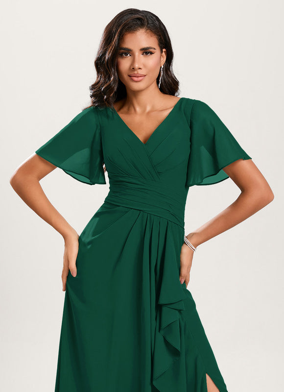 Robe Cérémonie Longue Volants Rose - gallery 5