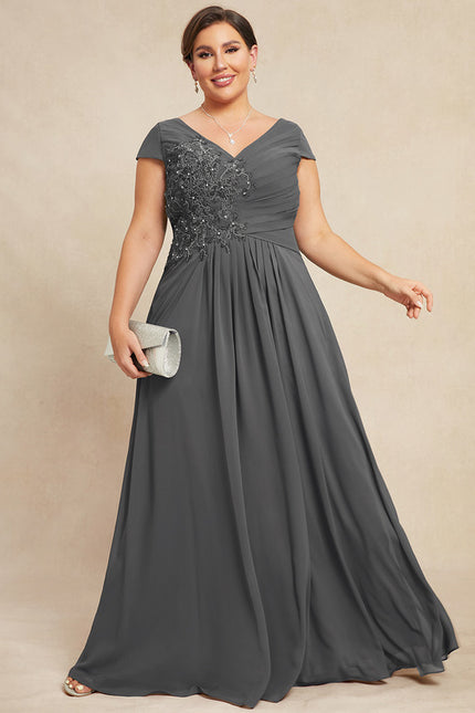 Robe Cérémonie Gris Perle Élégante - gallery 7