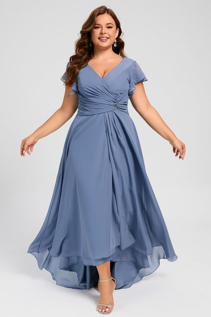 Robe Cérémonie Fluide Marine Élégante - gallery 9