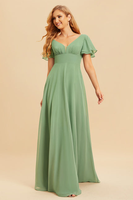 Robe Cérémonie Longue Volants Rose - gallery 4