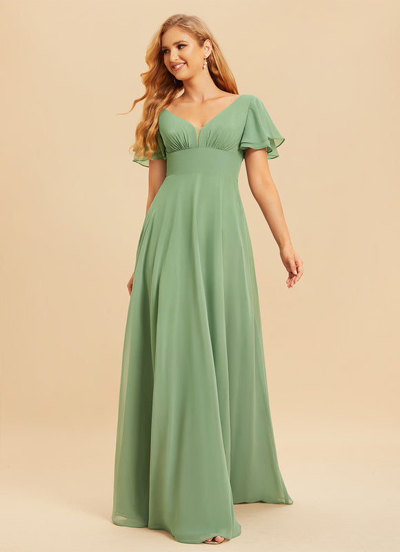 Robe Cérémonie Longue Volants Rose - gallery 4