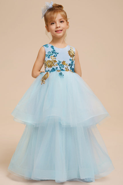 Robe Cérémonie Tulle Aqua - gallery 3