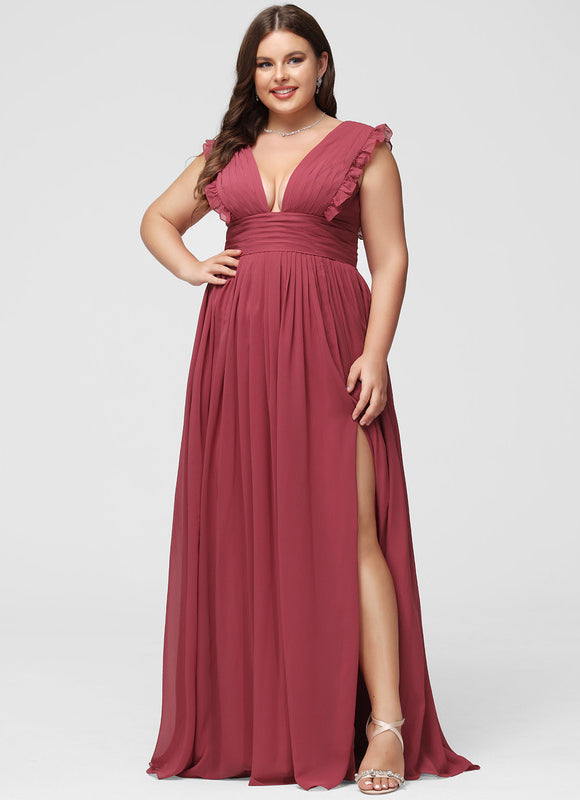 Robe Cérémonie Longue Volants Rose - gallery 9