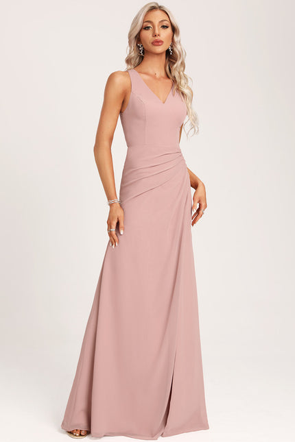 Robe Cérémonie Longue Volants Rose - gallery 5