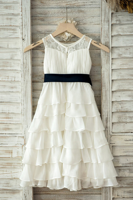 Robe Cérémonie Volants Satinée - gallery 2