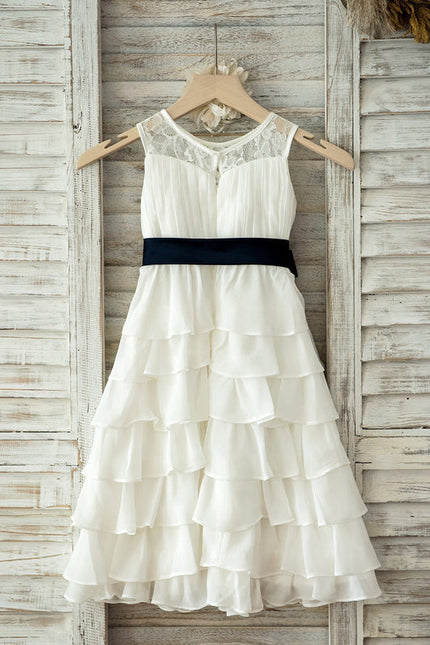 Robe Cérémonie Volants Satinée - gallery 2