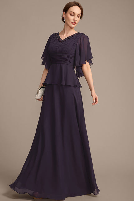 Robe Cérémonie Violette Fluide - gallery 3