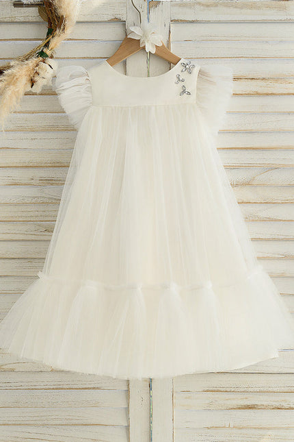 Robe Cérémonie Nuageuse Écrue