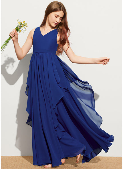 Robe Cérémonie Mousseline Bleu Pastel