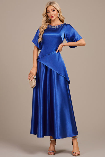 Robe Cérémonie Satin Bleu Royal - gallery 3