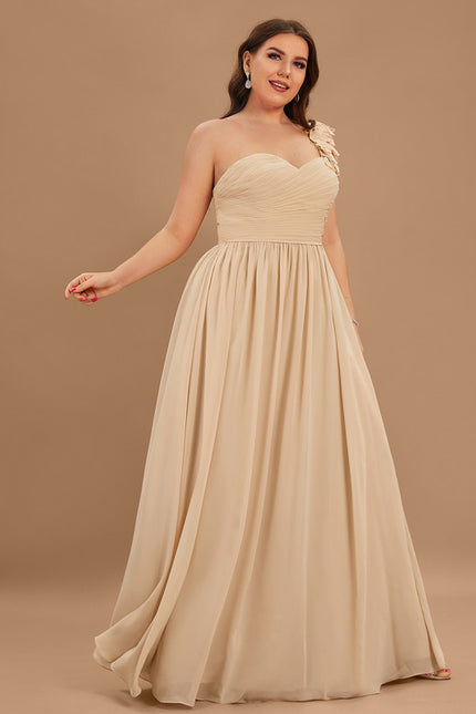 Robe Cérémonie Asymétrique Beige - gallery 9