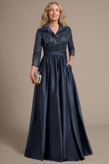 Robe Ceremonie Bleu Nuit