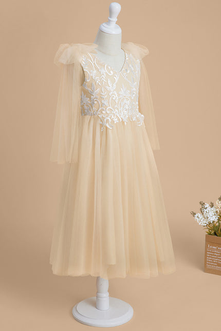 Robe Dentelle Beige Ceremonie - gallery 5