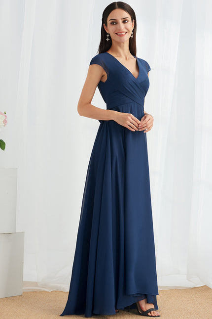 Robe Cérémonie Fluide Marine Élégante - gallery 3