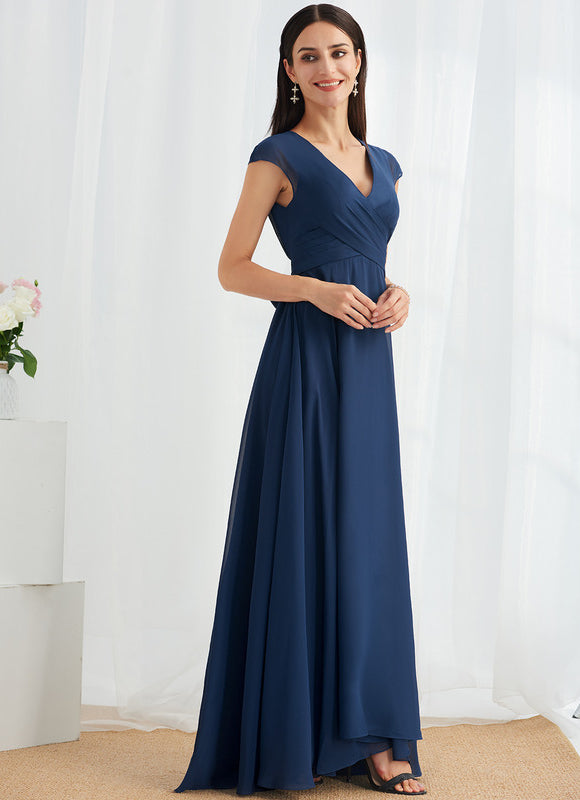 Robe Cérémonie Fluide Marine Élégante - gallery 3