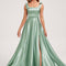 Robe Cérémonie Longue Satinée Vert Deau