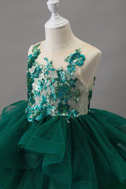 Robe Cérémonie Tulle Émeraude - gallery 5