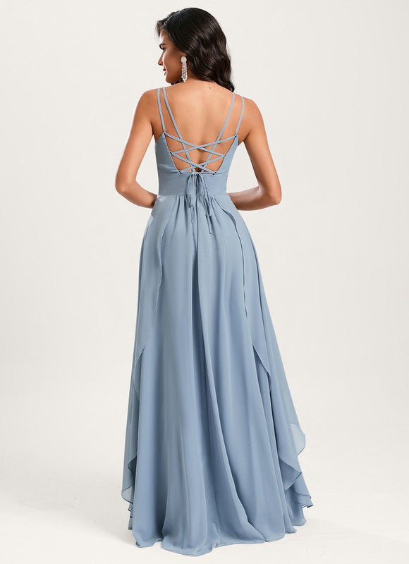 Robe Cérémonie Longue Volants Rose - gallery 4