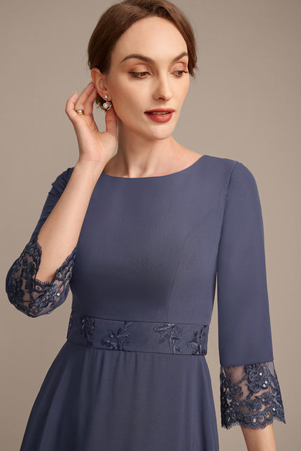Robe Cérémonie Longue Élégante Bleu - gallery 6