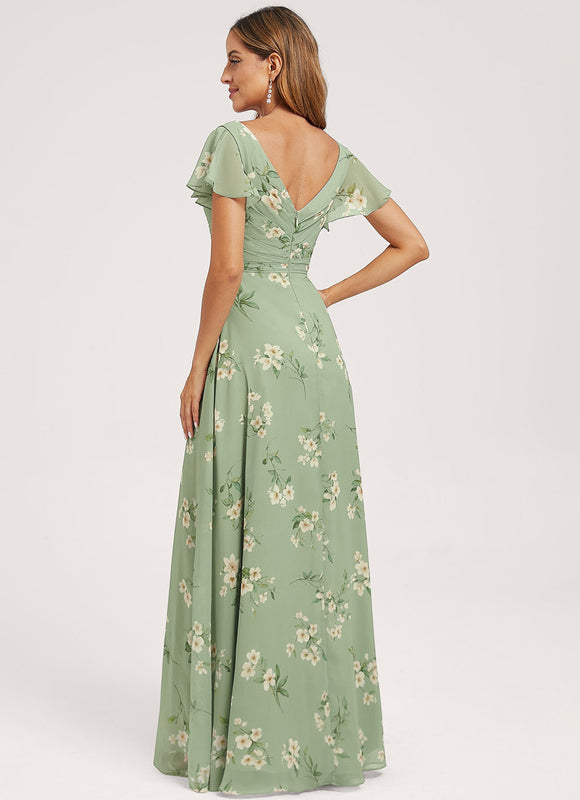 Robe Cérémonie Longue Volants Rose - gallery 5