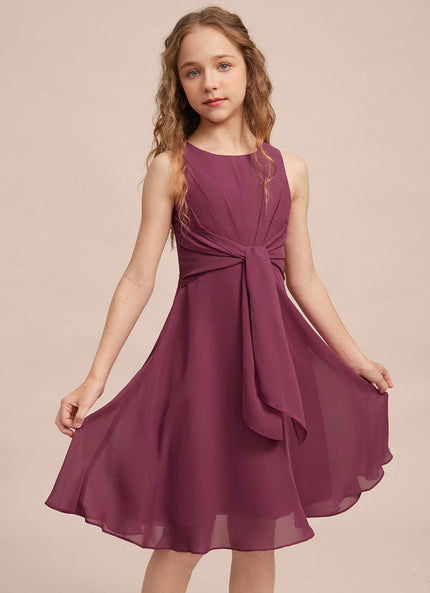 Robe Cérémonie Mousseline Marine Ajustée