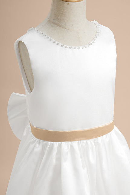 Robe Cérémonie Enfant Satinée Élégante - gallery 7
