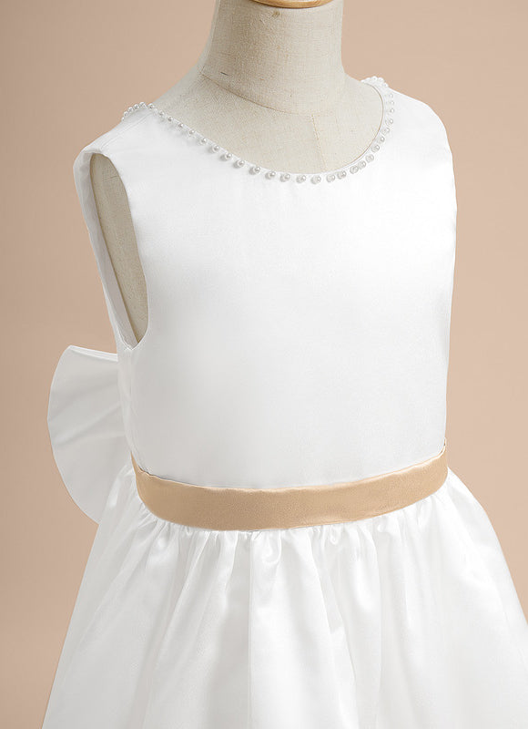 Robe Cérémonie Enfant Satinée Élégante - gallery 7
