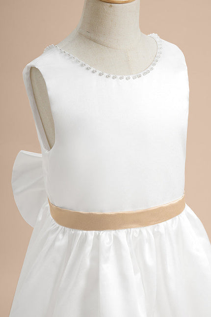 Robe Cérémonie Enfant Satinée Élégante - gallery 7