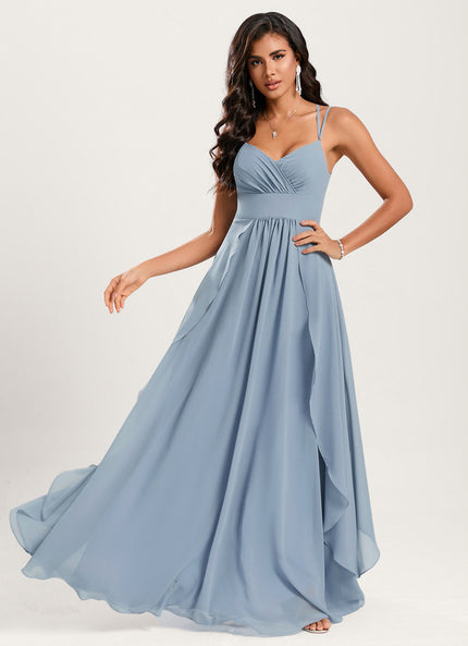 Robe Cérémonie Longue Volants Rose