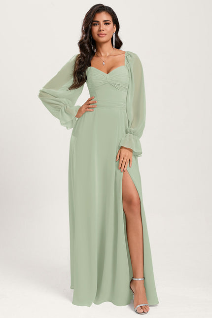 Robe Cérémonie Fluide Verte - gallery 4