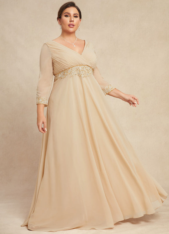 Robe Cérémonie Luxe Plissé Perlé - gallery 6