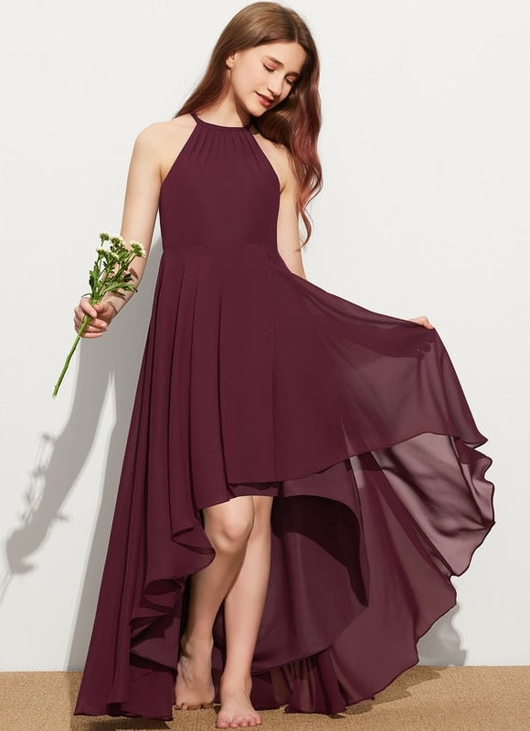 Robe Cérémonie Asymétrique Azur